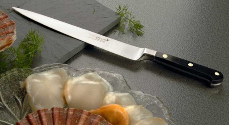 Couteau éminceur 20 cm inox bois compressé unie Grand Chef Deglon Deglon