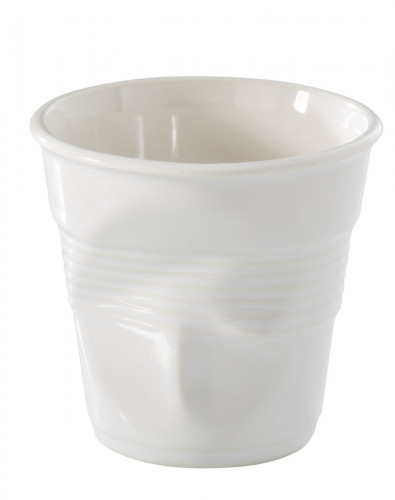 Gobelet rond blanc porcelaine 8 cl Ø 6,5 cm Froisse Revol