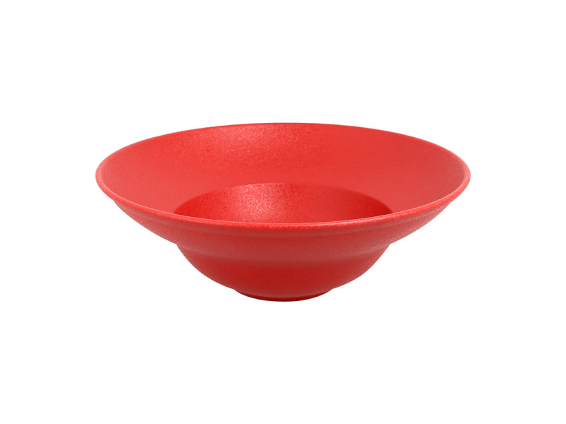 Assiette extra creuse rond rouge porcelaine vitrifiée Ø 23 cm Neo Fusion Rak