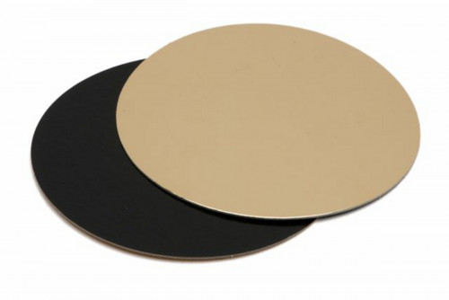 Plateau traiteur rond noir carton Ø 34 cm (100 pièces)