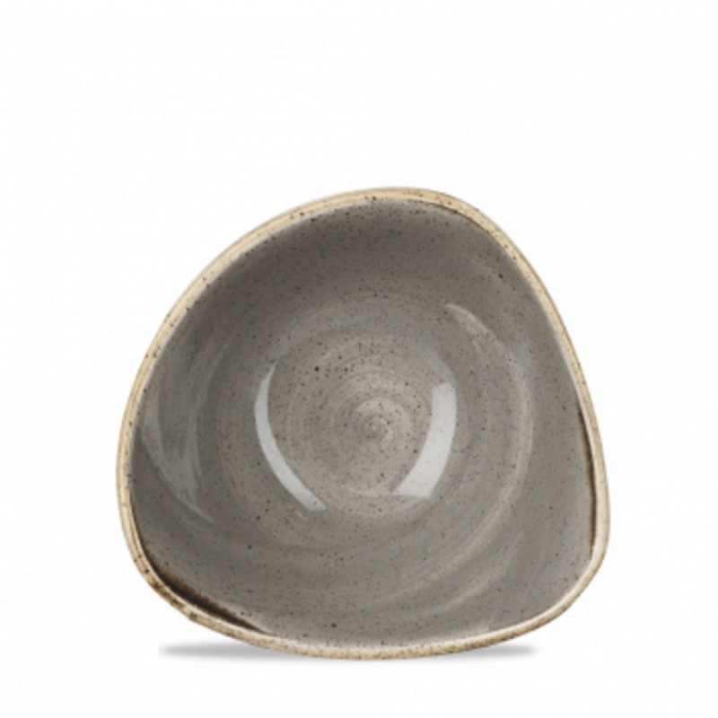 Assiette plate triangulaire peppercorn porcelaine vitrifiée 26,5x26,5 cm Stonecast Churchill