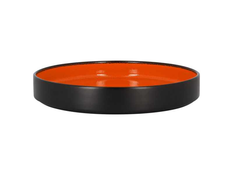 Assiette creuse rond orange porcelaine vitrifiée Ø 23 cm Fire Rak