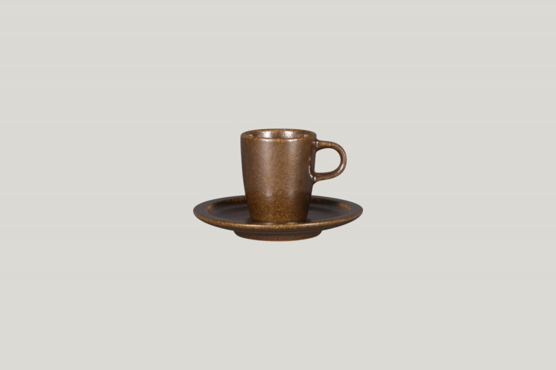 Tasse à expresso rond bronze porcelaine 9 cl Ø 5,5 cm Rakstone Ease Rak