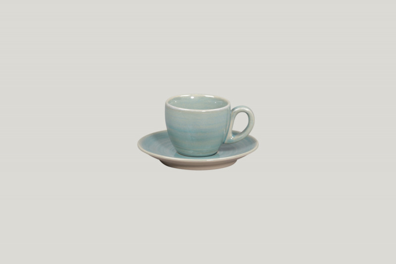 Sous tasse à espresso rond Saphire porcelaine Ø 12,5 mm Rakstone Spot Rak