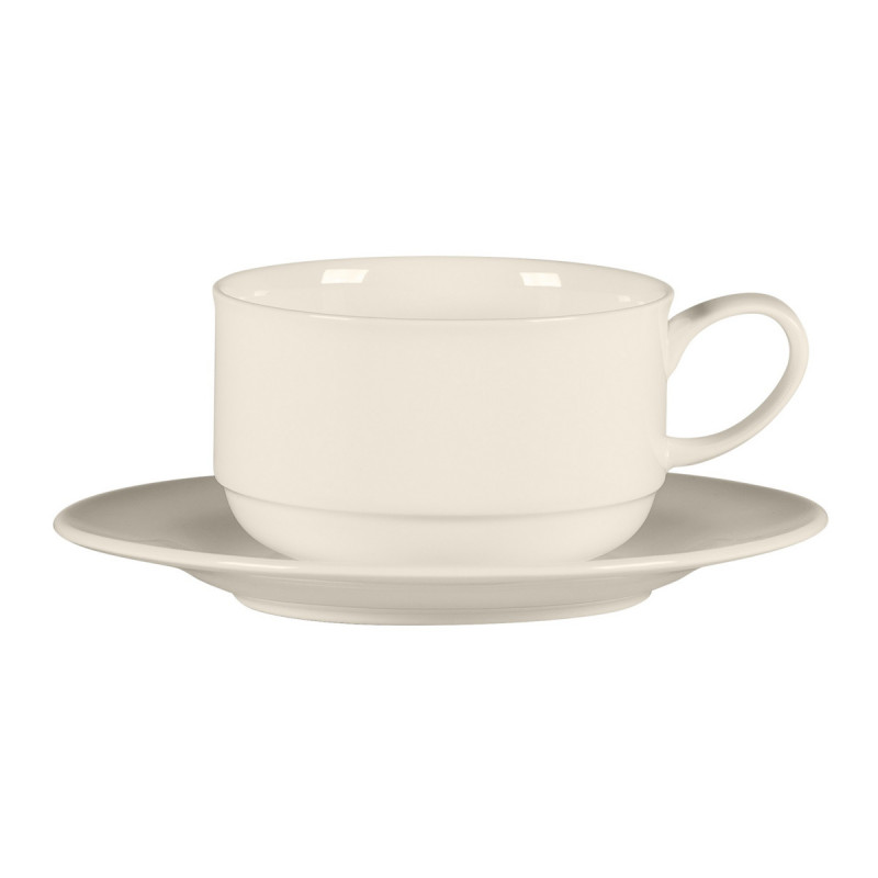 Tasse à thé empilable rond ivoire porcelaine 25 cl Ø 9,2 cm Bravura Rak