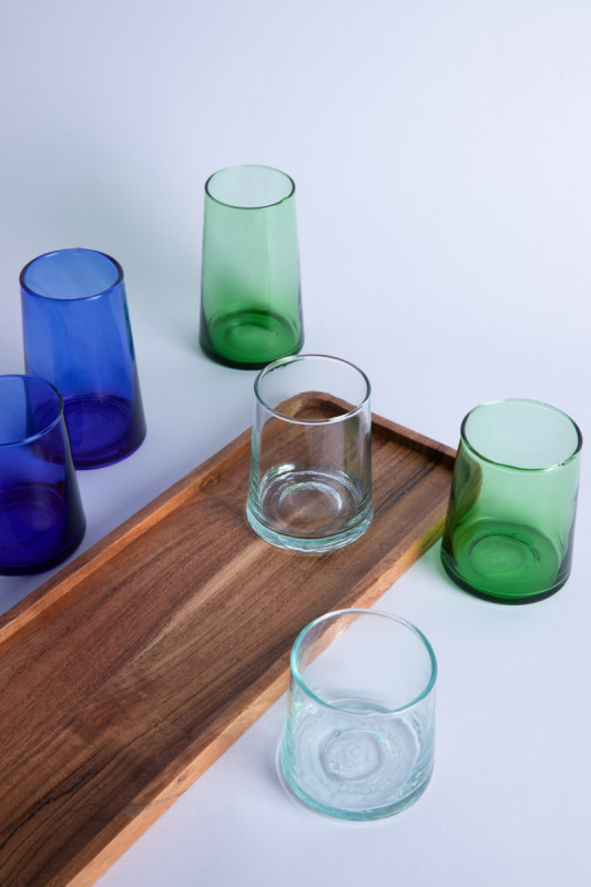 Verrine conique en verre recyclé soufflé bouche transparent verre recyclé Ø 6,5 cm Lily Pro.mundi