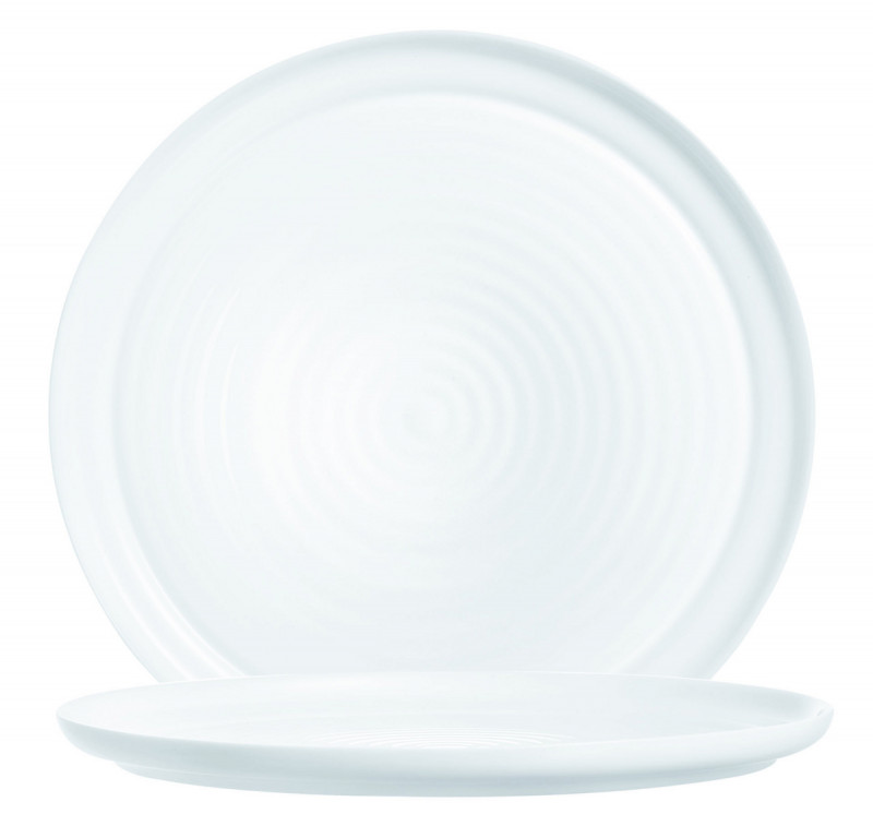 Assiette à pizza xl rond blanc verre opal Ø 32 cm Evolutions Arcoroc