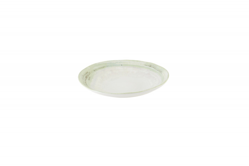 Assiette creuse organique vert porcelaine vitrifiée Ø 28 cm Finca Dudson