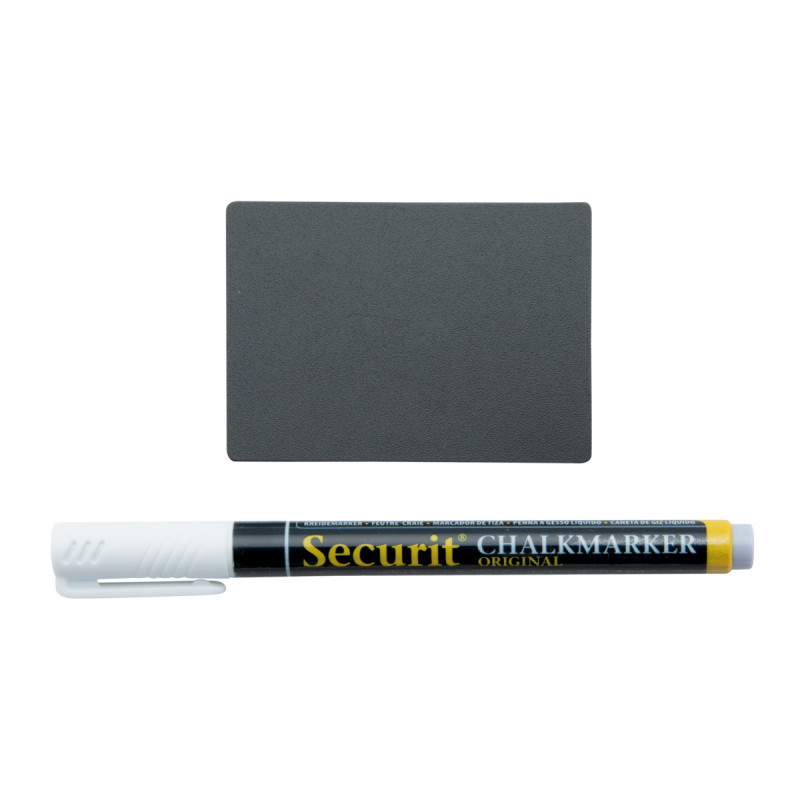 Support ardoise noir 7,4x5,2 cm Tag Securit