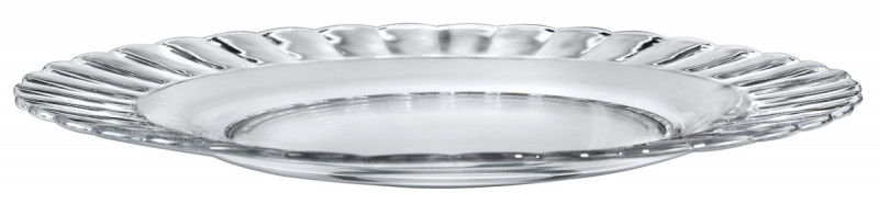 Assiette plate transparent verre trempé Ø 26 cm Picardie Duralex