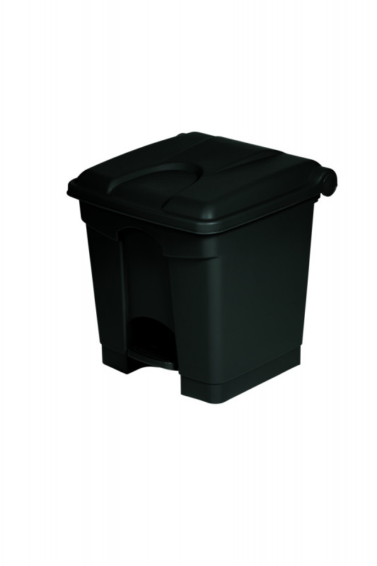 Collecteur à pédale antibactérien et antimicrobien plastique 30 L noir Probbax