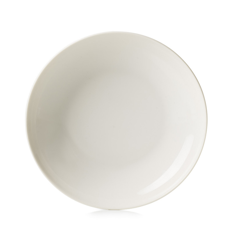 Assiette à bord droit rond blanc porcelaine Ø 19 cm Madeleine Revol