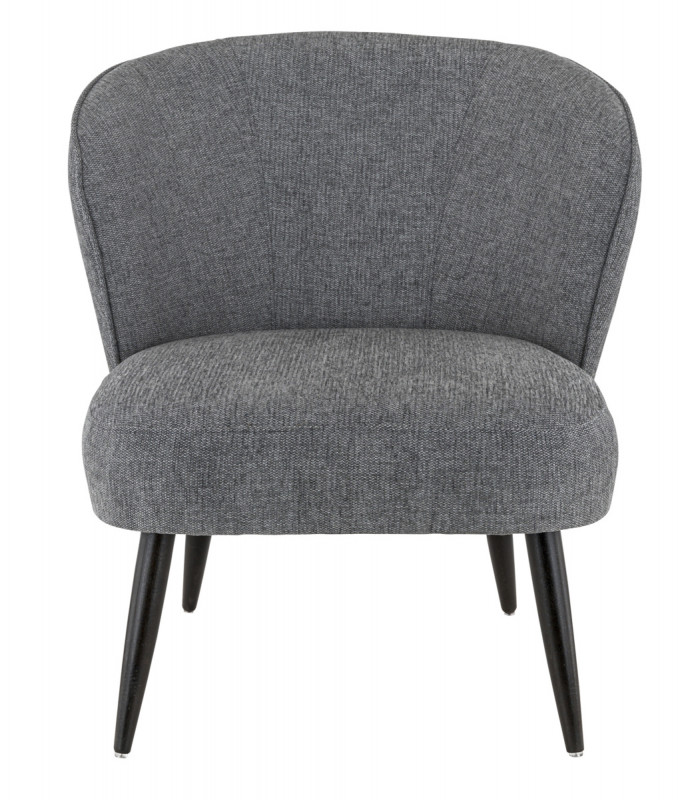 Fauteuil gris foncé 78x70x72 cm Eugenie