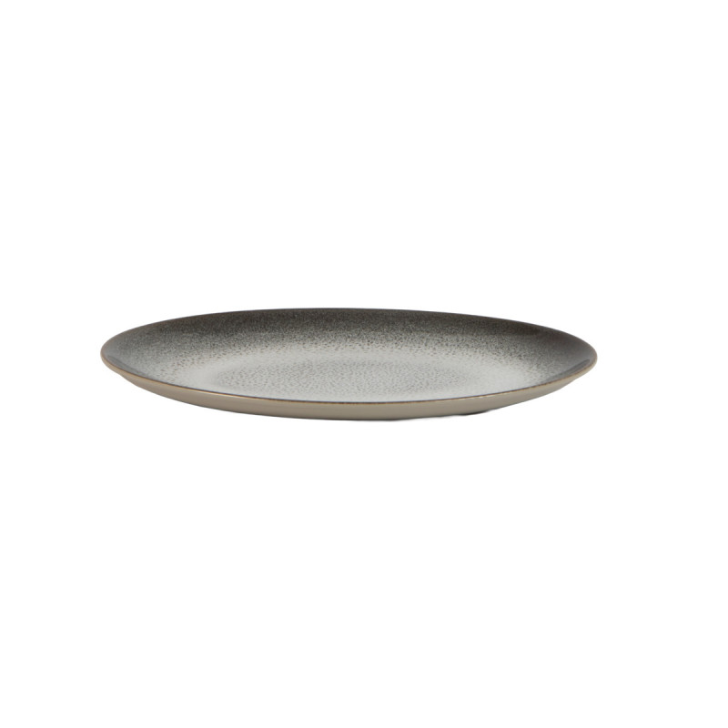 Assiette coupe plate ovale porcelaine Ø 32 cm Silver Moon Accolade