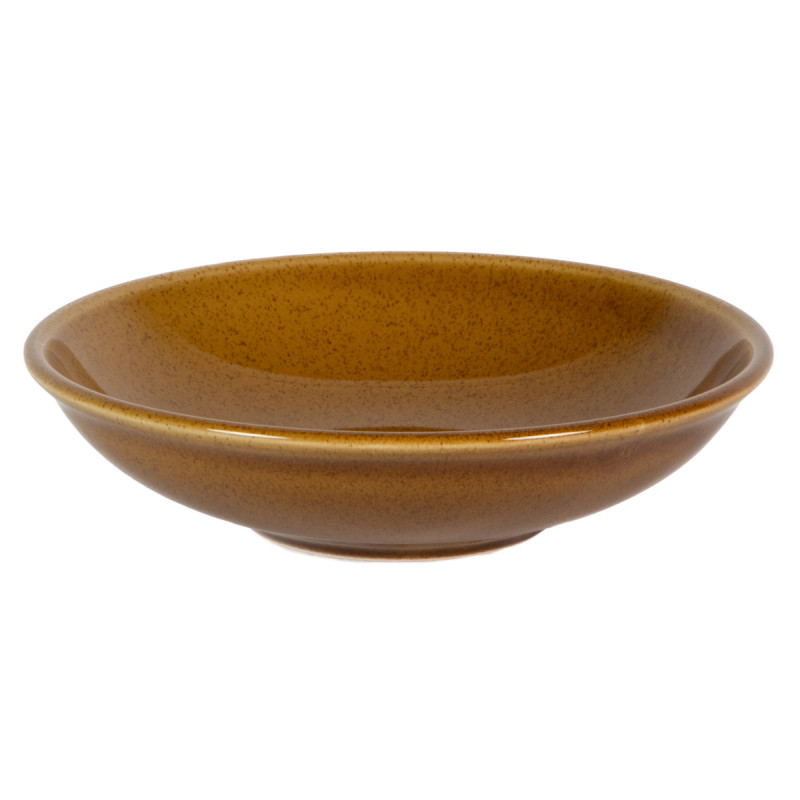 Assiette coupe creuse caramel grès renforcé Ø 18 cm Twist Essentials Collection