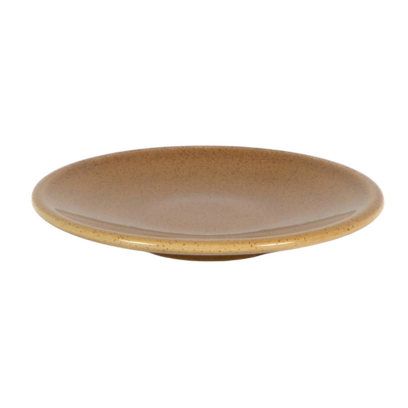 Assiette coupe plate caramel grès renforcé Ø 12 cm Twist Essentials Collection